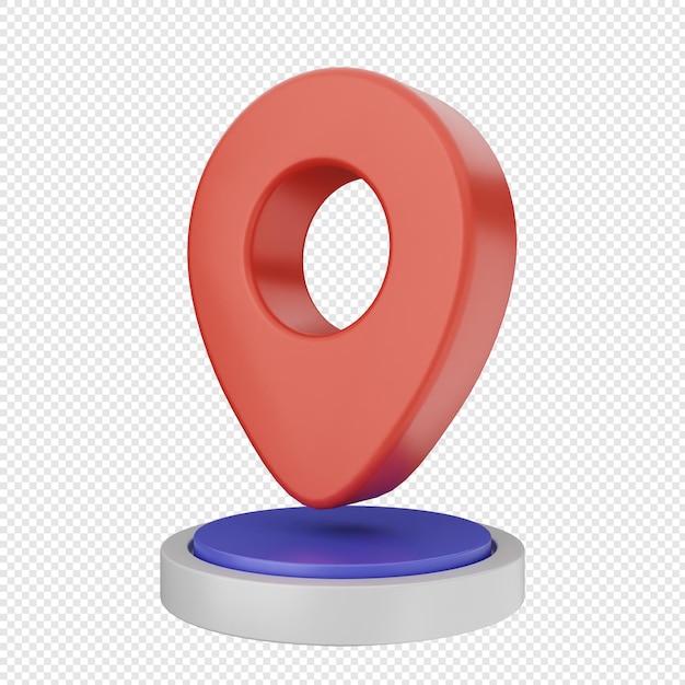 Marque de localisation 3D pin carte GPS