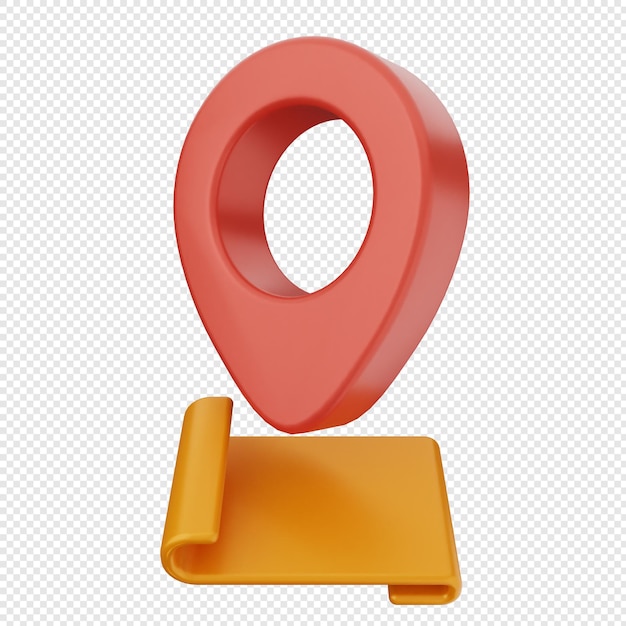 Marque de localisation 3D pin carte GPS