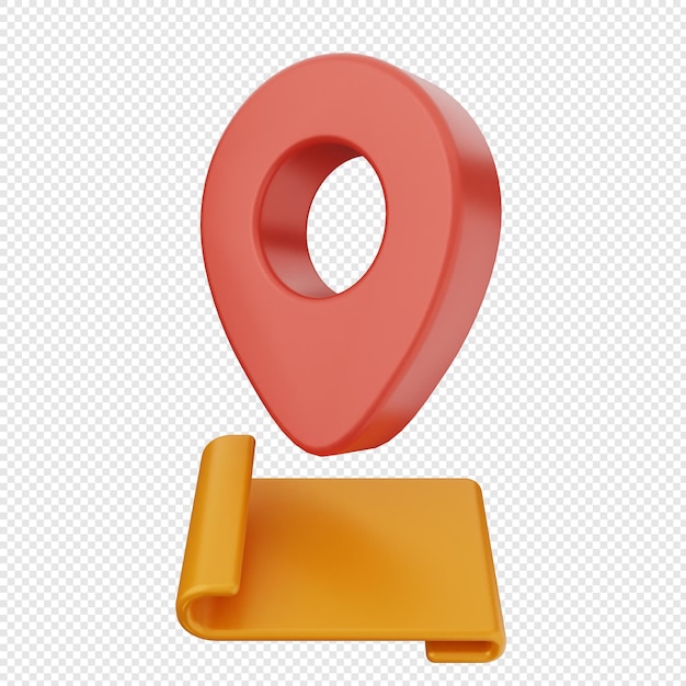 Marque de localisation 3D pin carte GPS