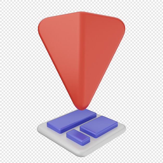 Marque de localisation 3D pin carte GPS