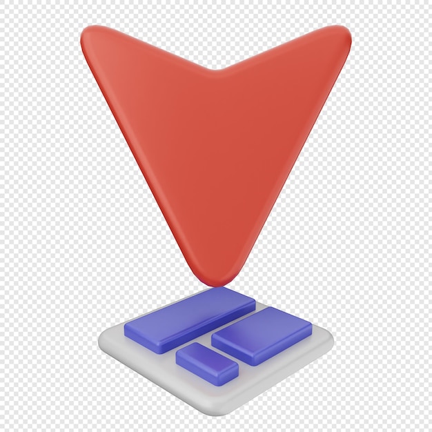 Marque de localisation 3D pin carte GPS