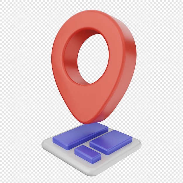 Marque de localisation 3D pin carte GPS