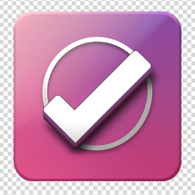 Marque de vérification icônes 3D marque de vérification OK bouton badge de réalisation réponse correcte approbation confirmation
