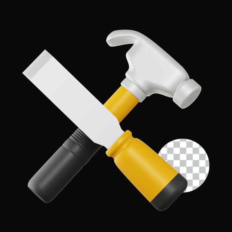 PSD le marteau et le ciseau 3d