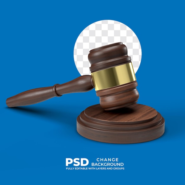 martello di giudice marrone di legno PSD