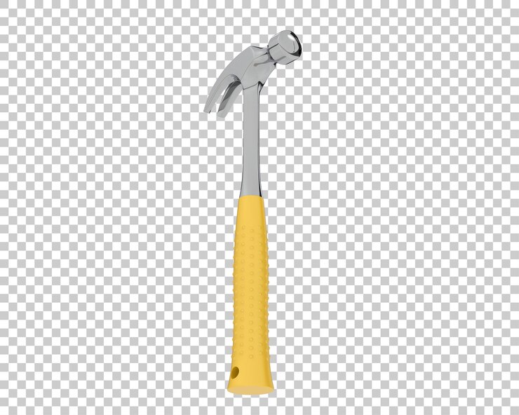 PSD martillo de orejas en la ilustración de renderizado 3d de fondo transparente