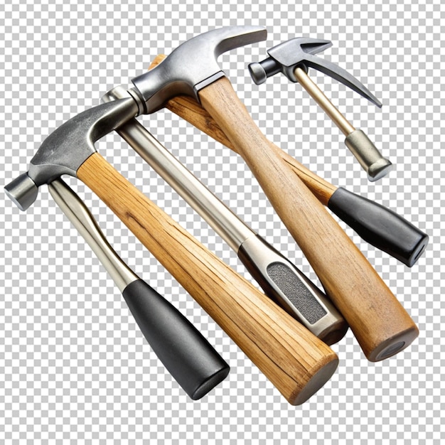 martillos de construcción naturaleza muerta sobre fondo blanco