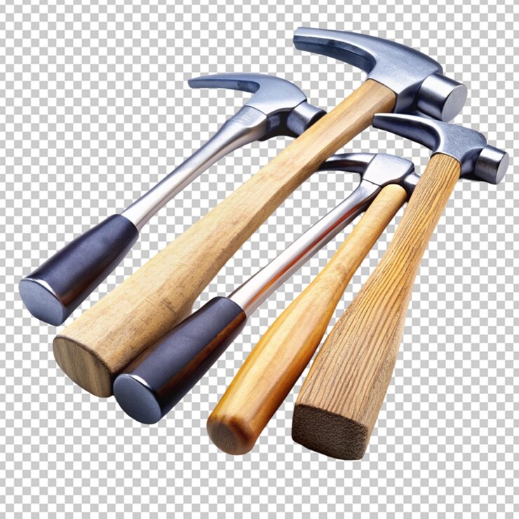 PSD martillos de construcción naturaleza muerta sobre fondo blanco