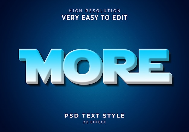 PSD más efecto de texto moderno en 3d