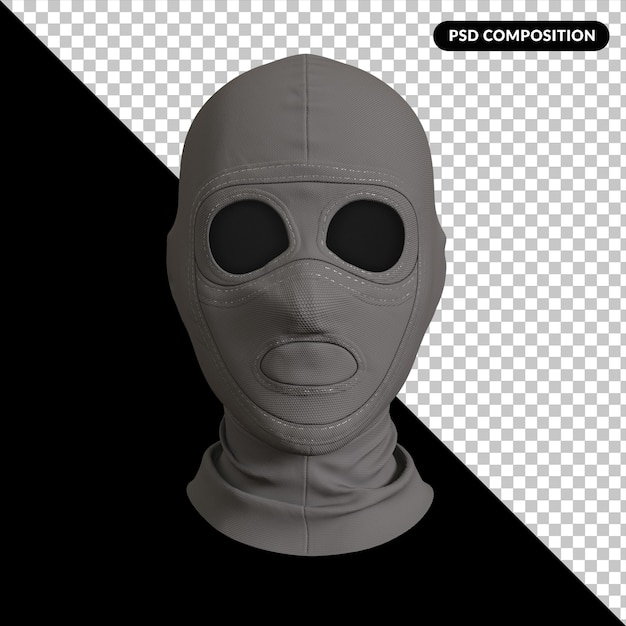 Máscara de balaclava aislada en 3d