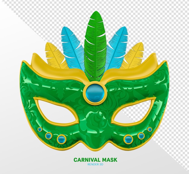 La máscara del carnaval 3D hace que el aislamiento sea realista y transparente.