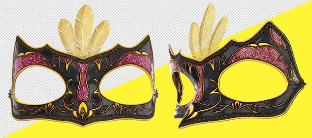 PSD máscara de carnaval 3d