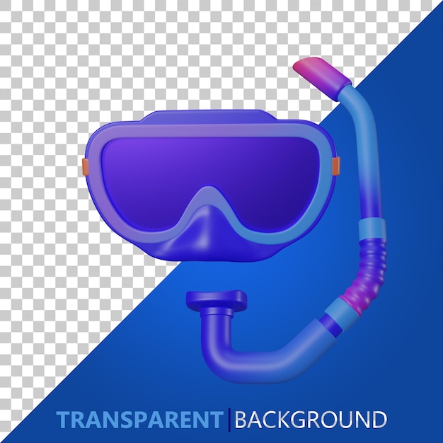 PSD máscara de mergulho colorida ícone 3d