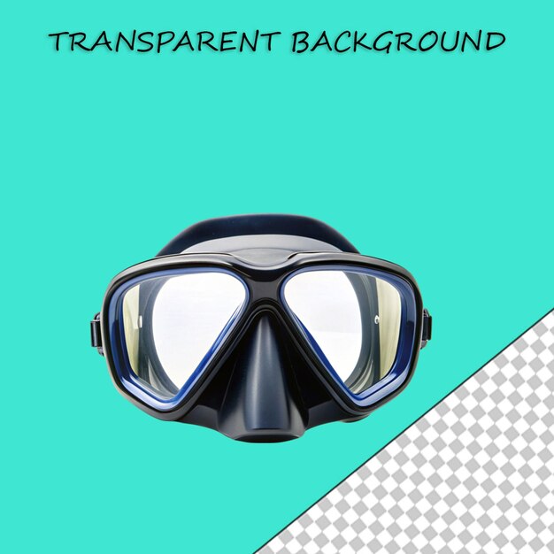 PSD máscara de mergulho com snorkel em fundo transparente ilustração de renderização 3d