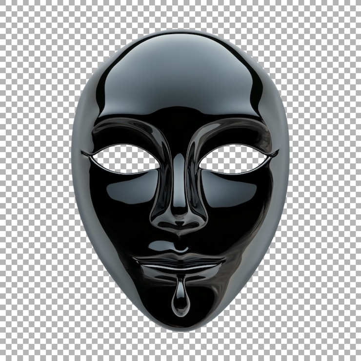 PSD máscara facial de hacker png en un fondo transparente generada por ai