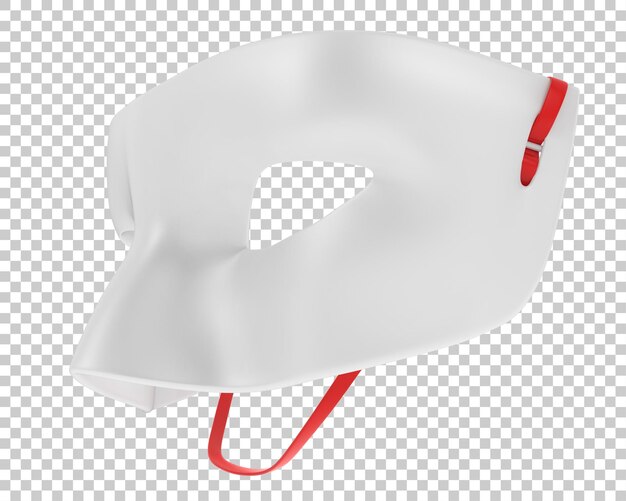 Máscara de fiesta en blanco sobre fondo transparente Ilustración de renderizado 3d