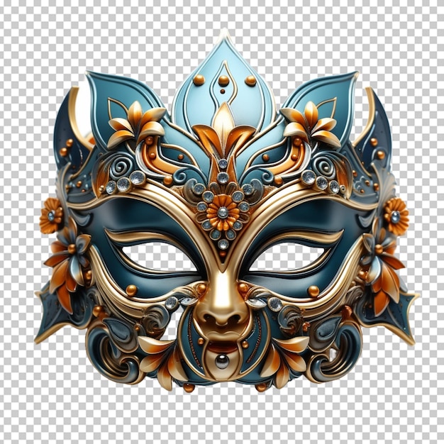 PSD máscara de mardi gras 3d renderizado en png psd