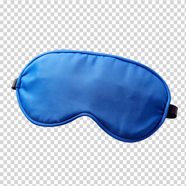 Máscara para los ojos azul sobre un fondo transparente