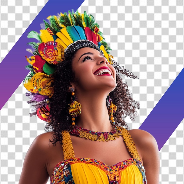 PSD máscara realista de carnaval brasileira