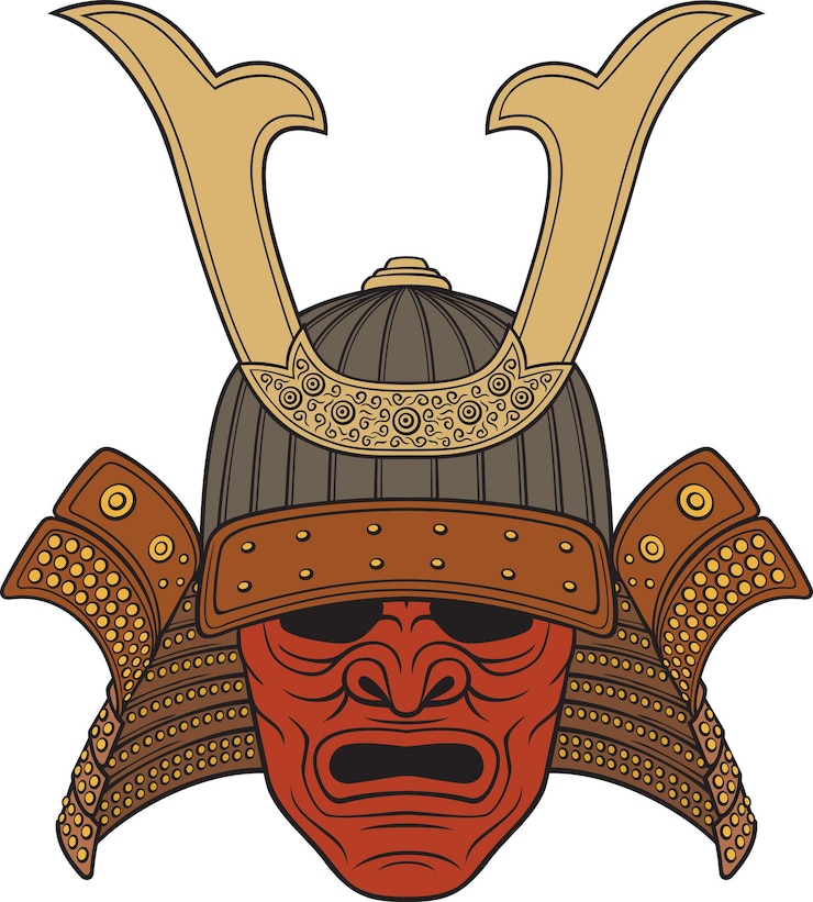 PSD máscara de samurai