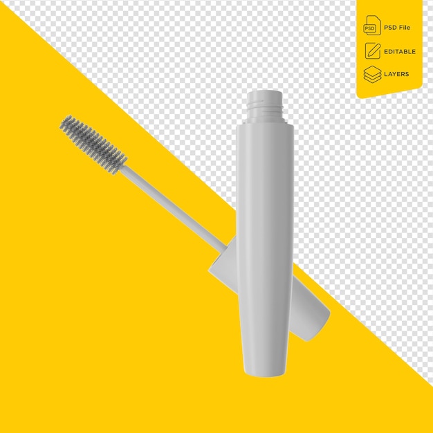 Mascara Tube Mockup aislado sobre fondo blanco Ilustración 3d