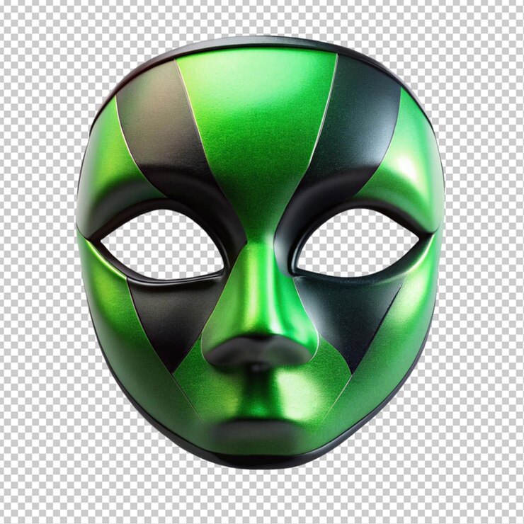 PSD máscara verde negro fondo transparente