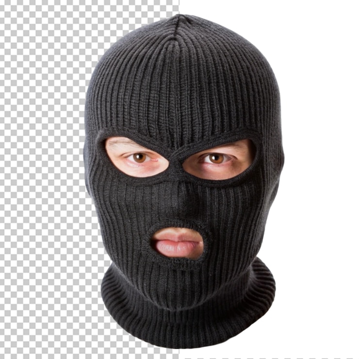 PSD máscaras para o assalto em um fundo transparente
