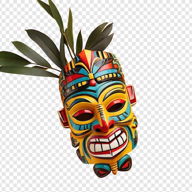 PSD las máscaras de tiki png aisladas en fondo transparente psd