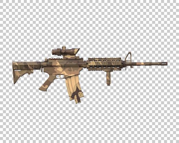 Maschinengewehr isoliert auf dem Hintergrund 3D-Rendering-Illustration