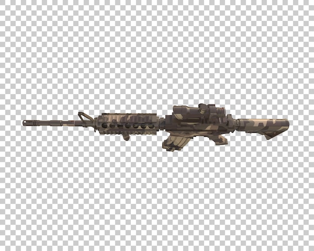 Maschinengewehr isoliert auf dem Hintergrund 3D-Rendering-Illustration