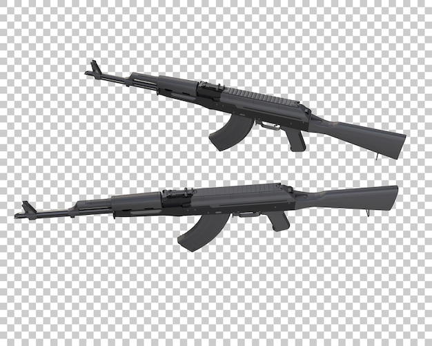 Maschinengewehr isoliert auf dem Hintergrund 3D-Rendering-Illustration