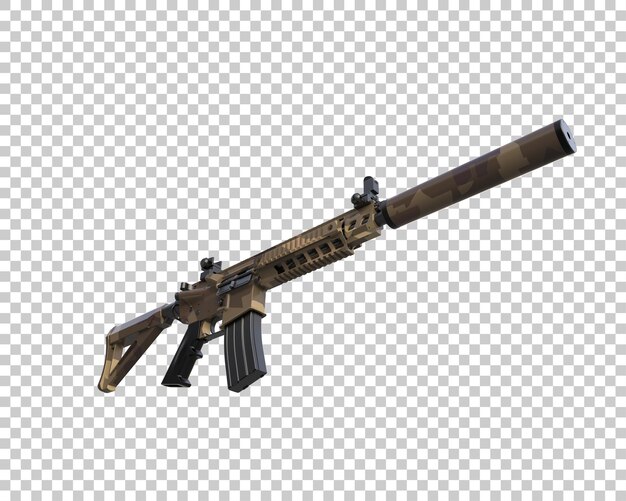 Maschinengewehr isoliert auf dem Hintergrund 3D-Rendering-Illustration