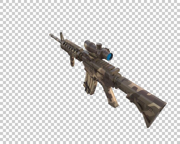 Maschinengewehr isoliert auf dem Hintergrund 3D-Rendering-Illustration