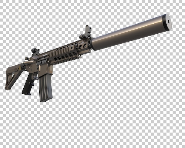Maschinengewehr isoliert auf dem Hintergrund 3D-Rendering-Illustration