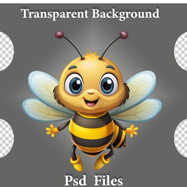 PSD la mascota de las abejas felices