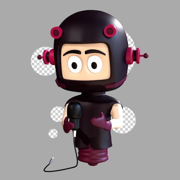 PSD mascota de personaje de objeto 3d 16