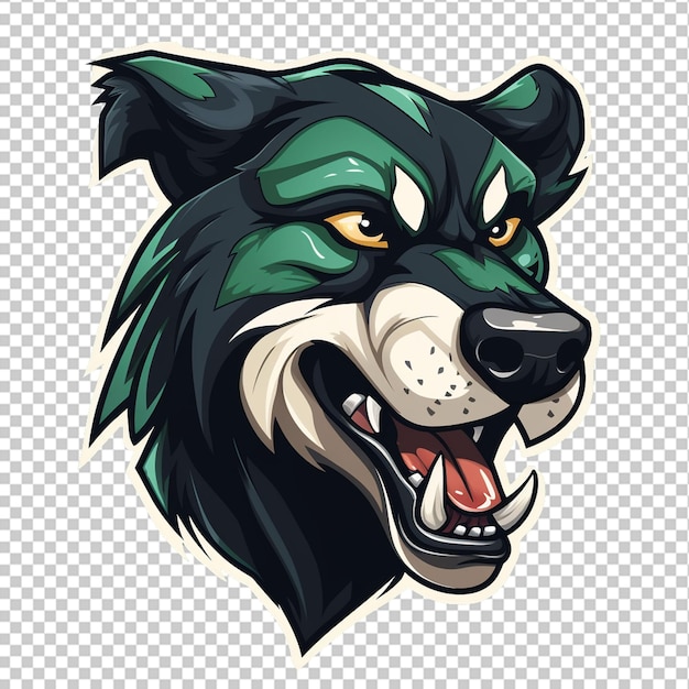 PSD mascote logo lobo