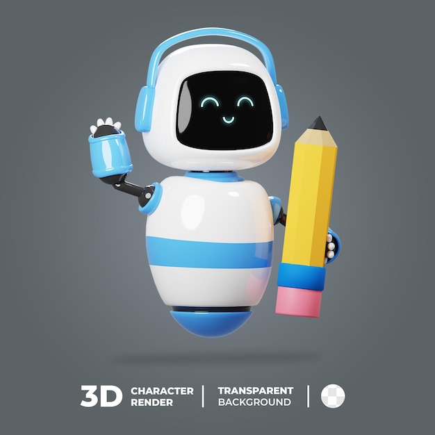 Mascotte 3d Mignon Robot Créatif