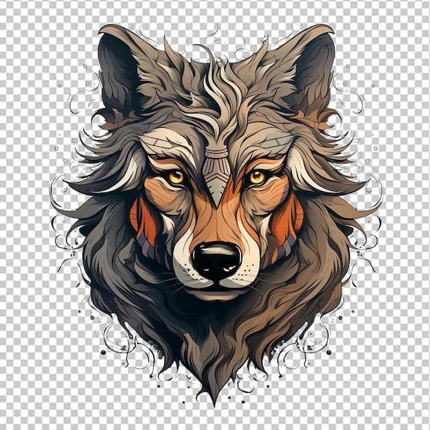 PSD mascotte logo du loup