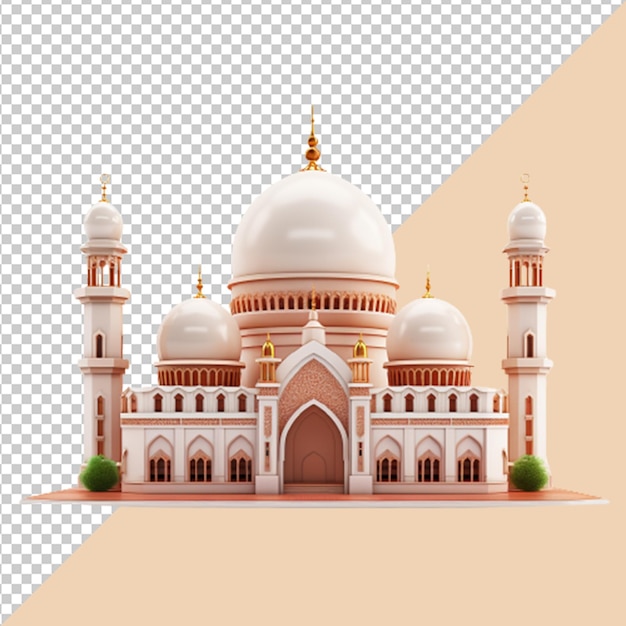 PSD masjid de png y psd en un fondo transparente