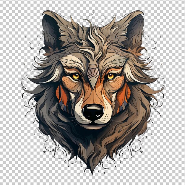 PSD maskottchen logo wolf