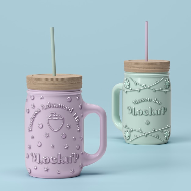 Mason Jar in einem Studio-Mockup