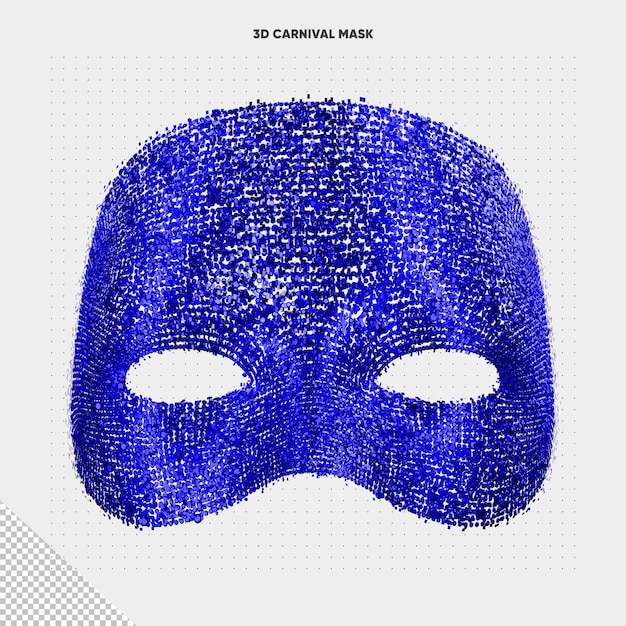 PSD masque de carnaval bleu devant