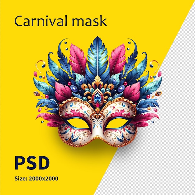 Masque De Carnaval Brésilien Avec Fond Supprimé