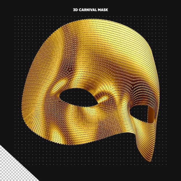 Masque de carnaval rotatif doré