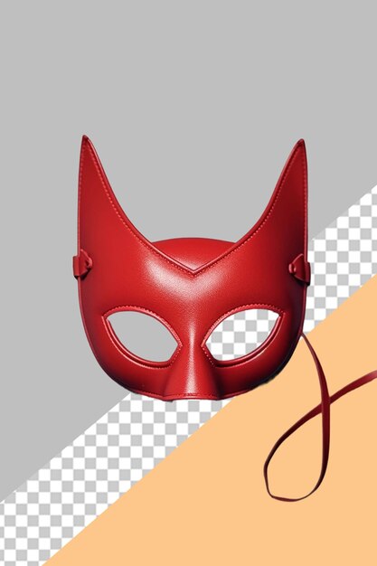 PSD masque en cuir rouge png