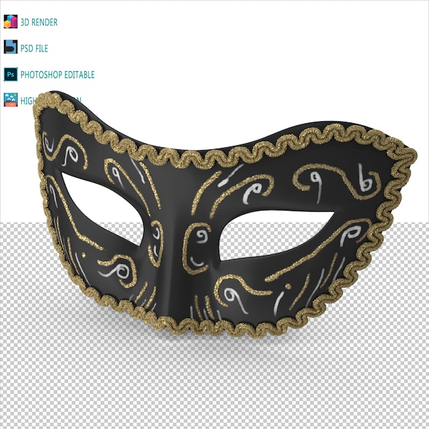 Le Masque Du Festival 3d Render Psd