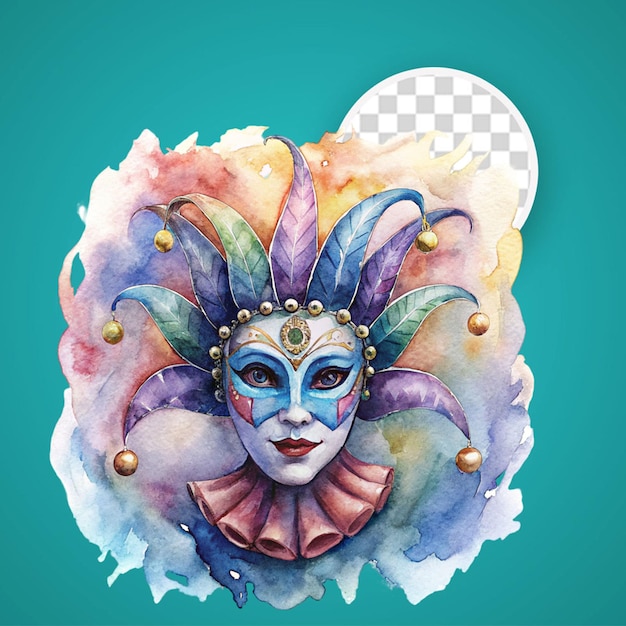 PSD le masque du mardi gras 3d rendu en png psd