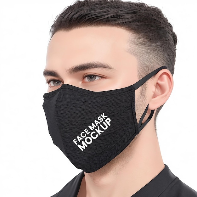 Masque facial en tissu de protection noir