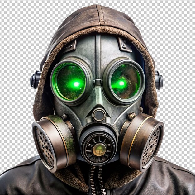 PSD masque à gaz cyber cosplay sur un fond transparent